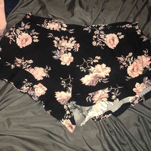 floral soft high waist shorts